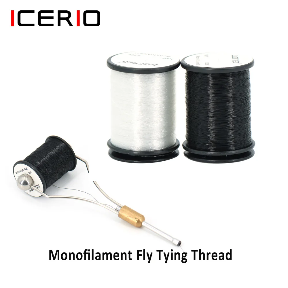 ICERIO-Filo de atado de moscas monofilamento de 0,006 pulgadas para moscas pequeñas y Material de costilla para atado de moscas Caddis,Midge y mayfly nymph - imagen 2
