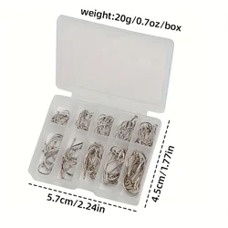 100 Uds accesorios pesca con mosca Jip anzuelos de carpa con púas aparejos de mar juego de anzuelos de pesca de un solo círculo de acero al carbono