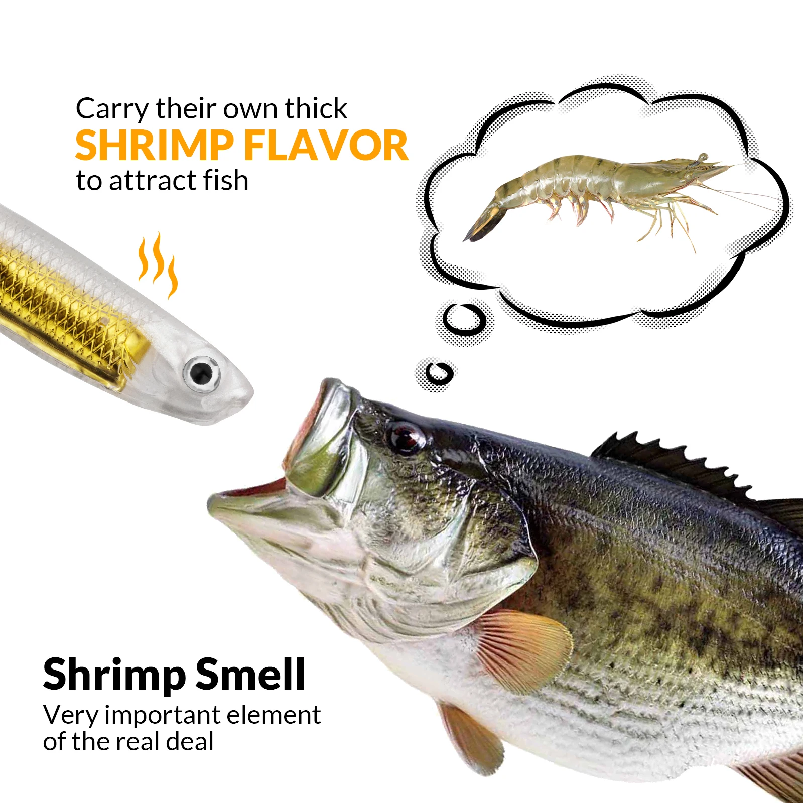 THKFISH Señuelos de silicona tipo shad para lubina - imagen 4