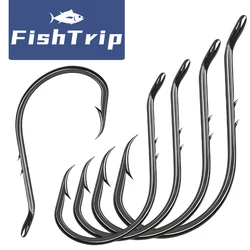 FishTrip anzuelos ojo cerrado pico de lanza resistentes agua salada