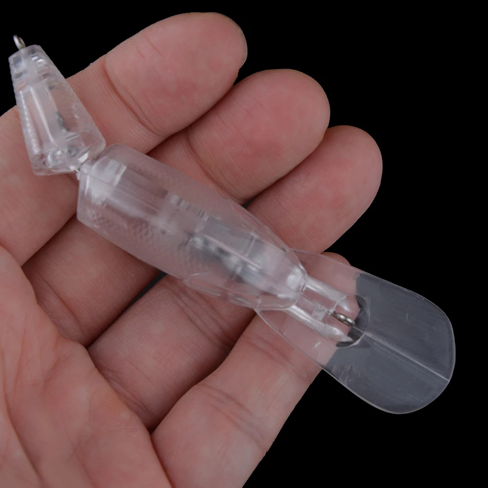 Chan'sHuang 20 piezas cebo en blanco sin pintar 10cm 12,8g sonajero cola Minnow 2 secciones Swimbait DIY hecho a mano señuelo de pesca Artificial - imagen 5