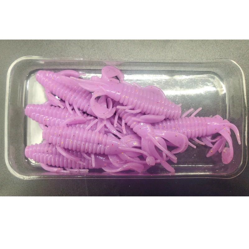 TAKEDO 3D hilo de profundización agregar sal y sabor 6,3 CM cebo Artificial señuelo de camarón suave Swimbait Wobblers para pesca de carpa Lucio - imagen 5