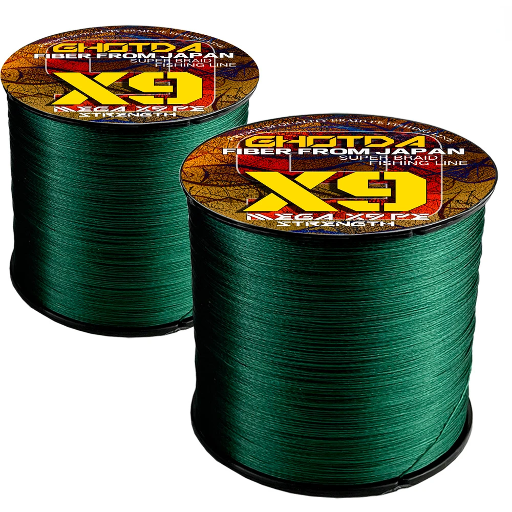 Línea de multifilamento de PE de 9 hebras, hilo de pesca de fundición larga de alta calidad, 100M, 300M, cables trenzados de memoria baja, 20-120lb, cuerpo redondo - imagen 4