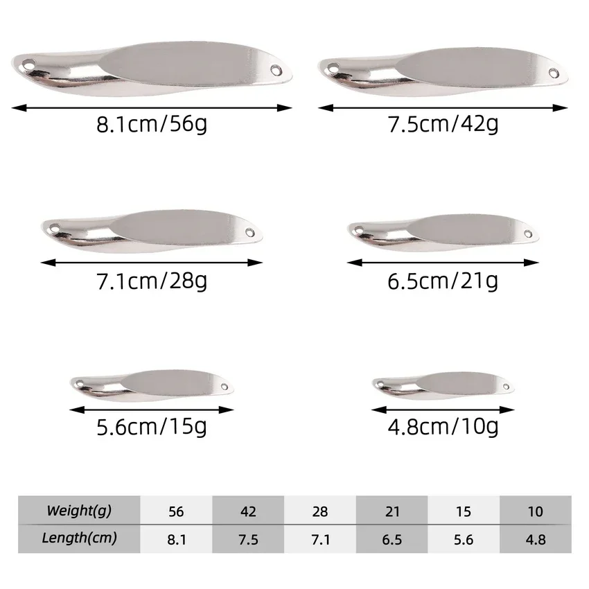 1 Uds Spinner cebo cuchara señuelos señuelo de pesca de Metal Spoonbait cebos duros 10G-56g Wobbler con anzuelos triples aparejos de pesca - imagen 2