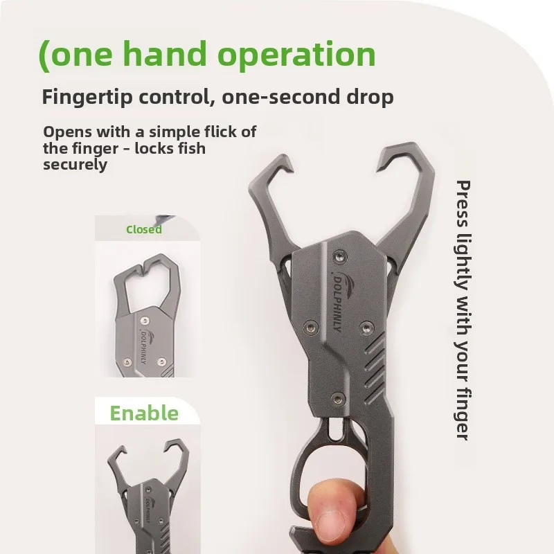 Luya Control Fish Catcher – Pinza para peces de aluminio con báscula - imagen 4