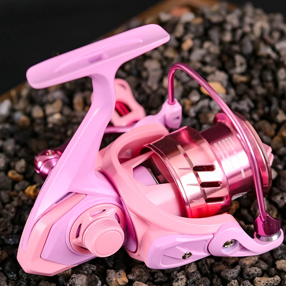 2025 nuevas carretes de pesca giratorios rodamientos 4 + 1BB rueda giratoria serie 3000 agua de mar carrete de pesca de carpa de agua dulce Color macarrón