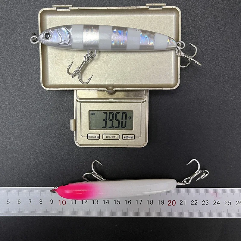 Cebo tipo lápiz que se hunde tembloroso de 39g105mm, cebo Artificial de fundición larga para agua salada, para bagre, atún, aparejos de pesca Swimbait - imagen 5
