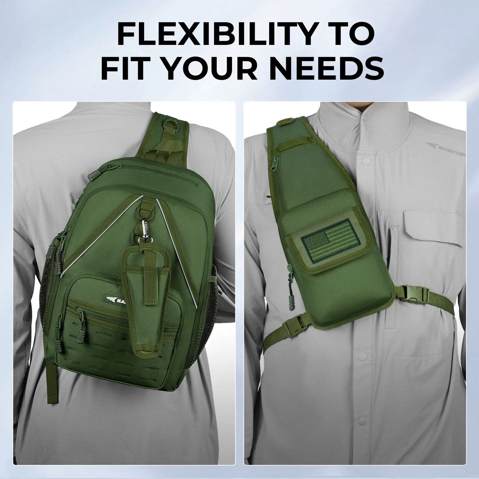 Bolsa de aparejos de pesca KastKing Karryall con 2 bandejas de aparejos, bolsa de almacenamiento de aparejos de pesca táctica, almacenamiento de aparejos de pesca - imagen 2