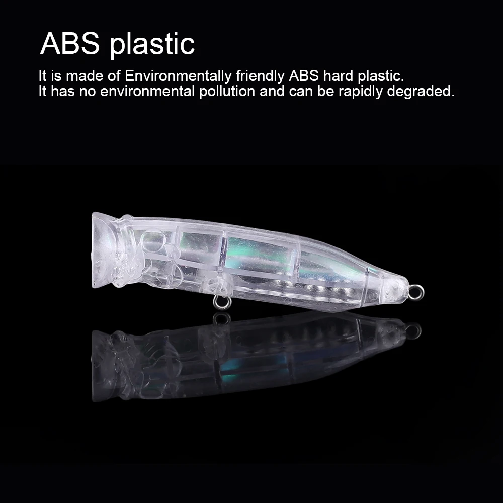 Hanlin-señuelo de pesca de plástico duro holográfico, 10/20 piezas, 70mm/8G, sin pintar, aparejos flotantes de lubina - imagen 5