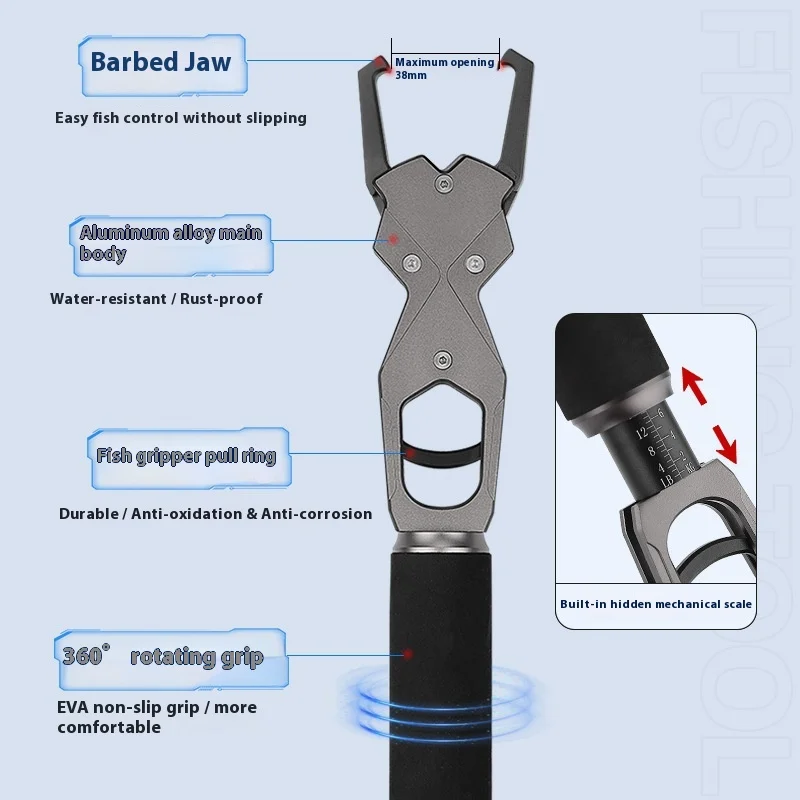 Alicates pesca multifuncionales aluminio – Cortador línea 360° y pesaje - imagen 3
