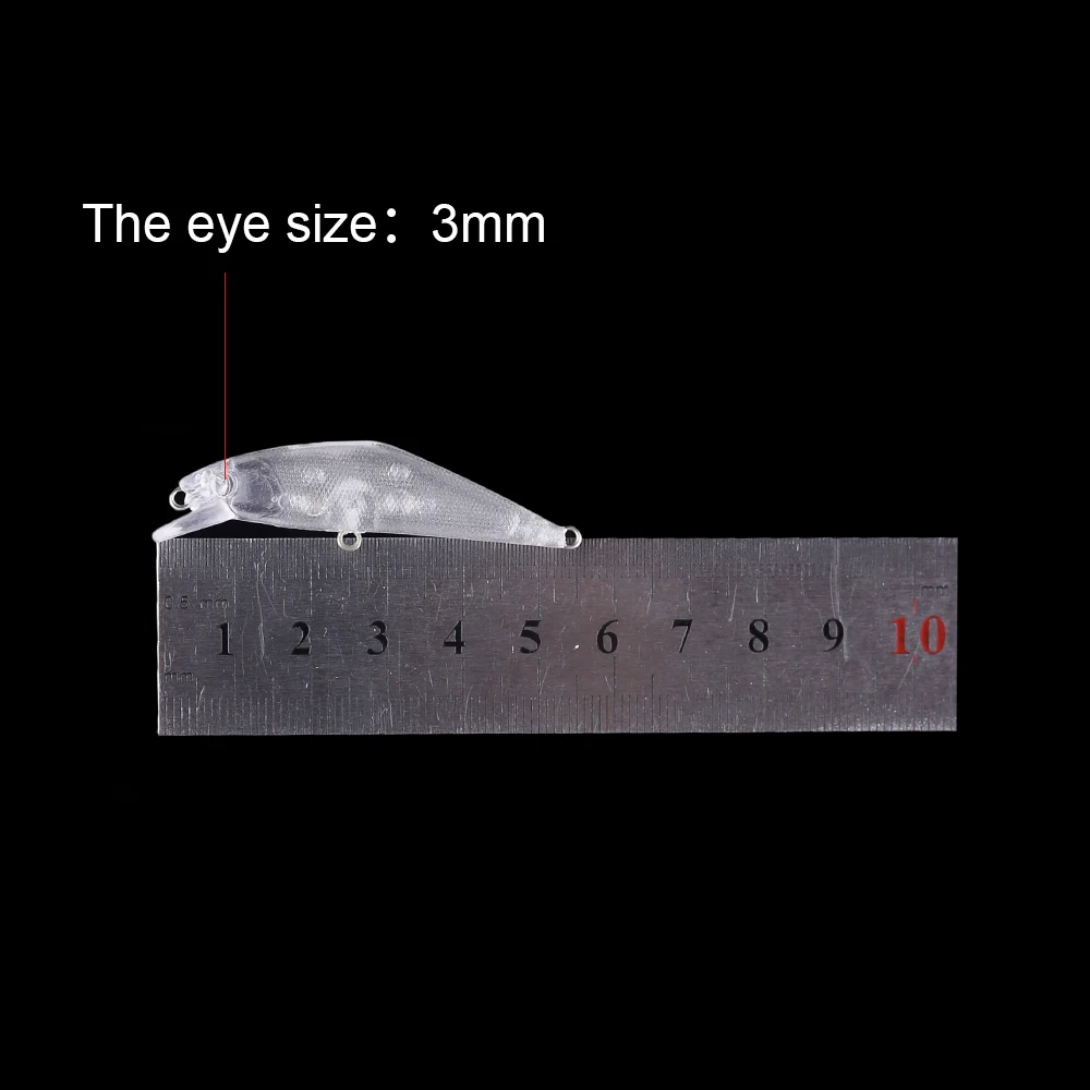 Hanlin-señuelo de pesca de plástico duro, cebo pequeño flotante, Crankbait, lubina poco profunda, pececillo sin pintar, 10/20 piezas, 5,5 CM, 3G - imagen 2