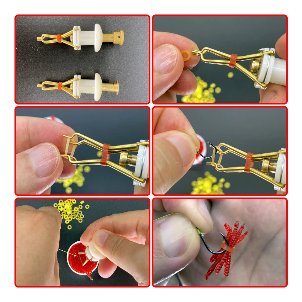 10 g/lote bandas de cebo de goma para pesca para cebos de gusanos de sangre de 3mm a 10mm banda elástica señuelo de pesca - imagen 5