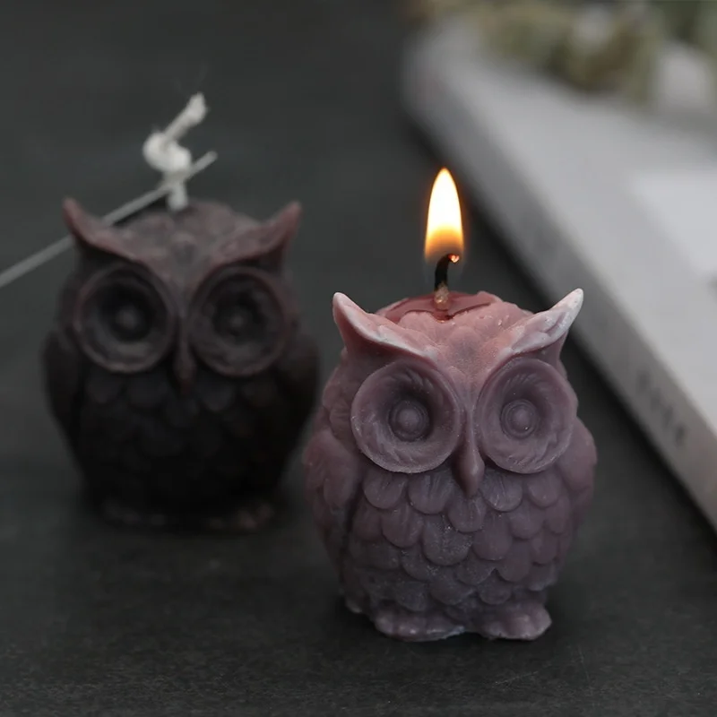 Molde de vela de búho 3D, molde de silicona para fabricación de velas, moldes de resina hechos a mano DIY para molde de cera de yeso - imagen 5