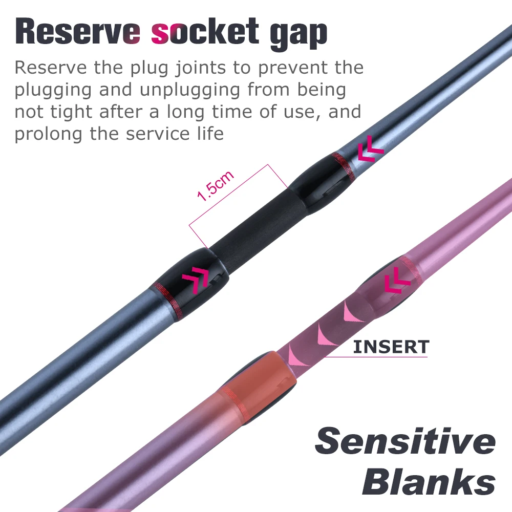 Goture-caña de pescar de calamar, 1,7 m, 1,83 m, señuelo, 30T, caña de fundición de carbono, M ML, acción, muy ligera, sensible al Jigging - imagen 4