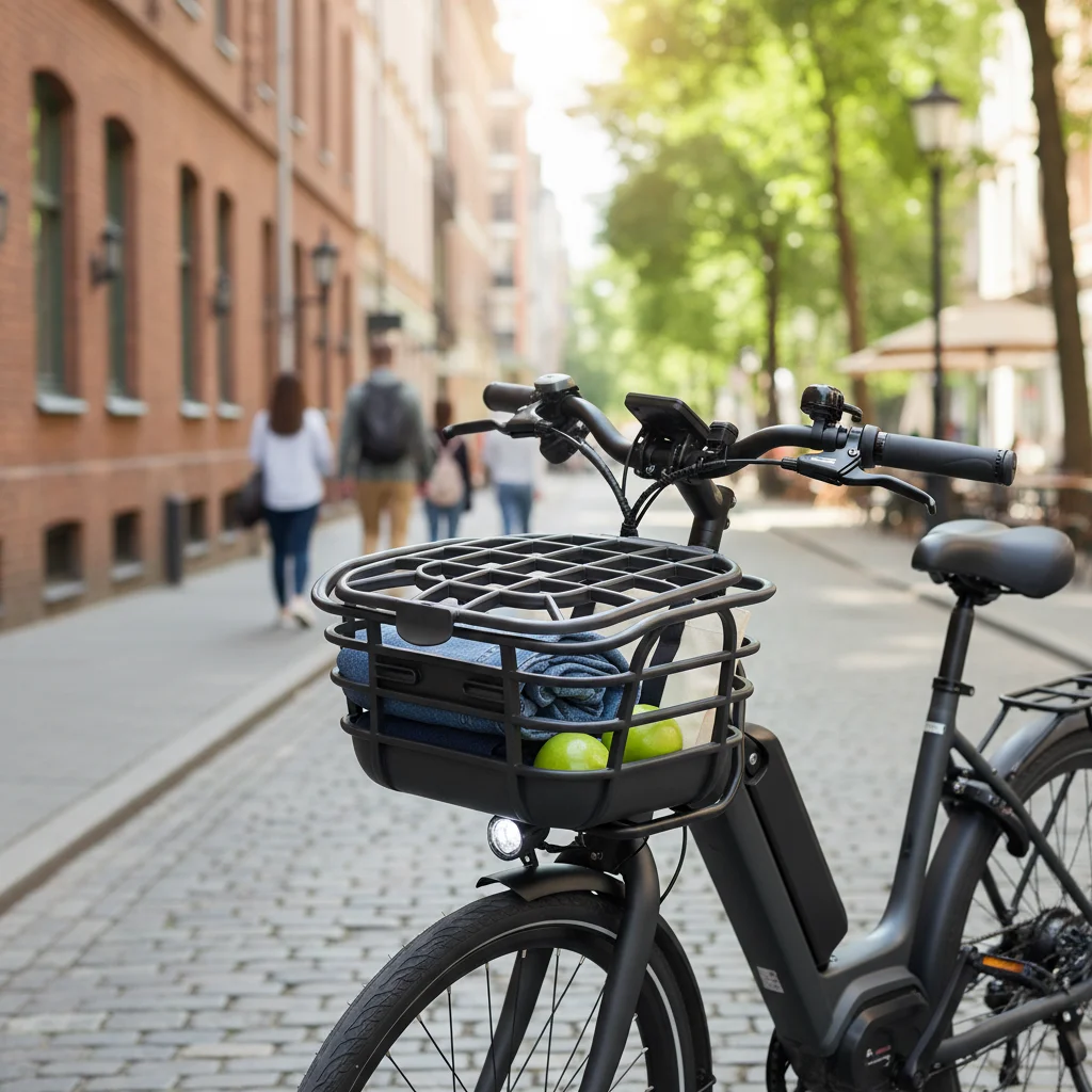 Cesta universal para bicicleta eléctrica impermeable con base antideslizante