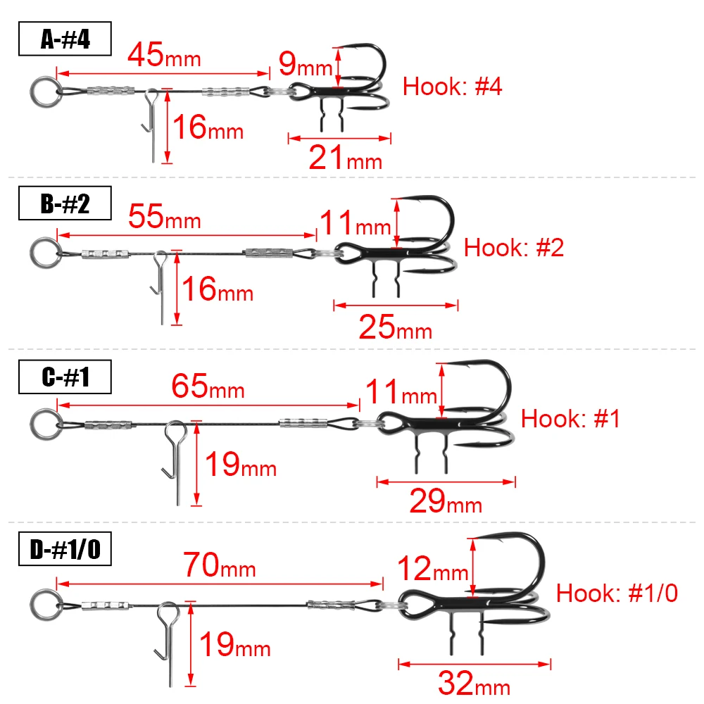 Spinpoler Antler-anzuelos triples con punta, aparejo Stinger, Lucio, pesca, cables de alto carbono, líderes, Softbait, accesorios de señuelos de goma para peces - imagen 2