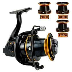 Carrete de pesca con rueda de Jigging de fundición larga, 30KG, 25KG, 20KG, arrastre máximo 9000-12000, carretes giratorios, carrete de línea grande, Accesorios de pesca de carpa