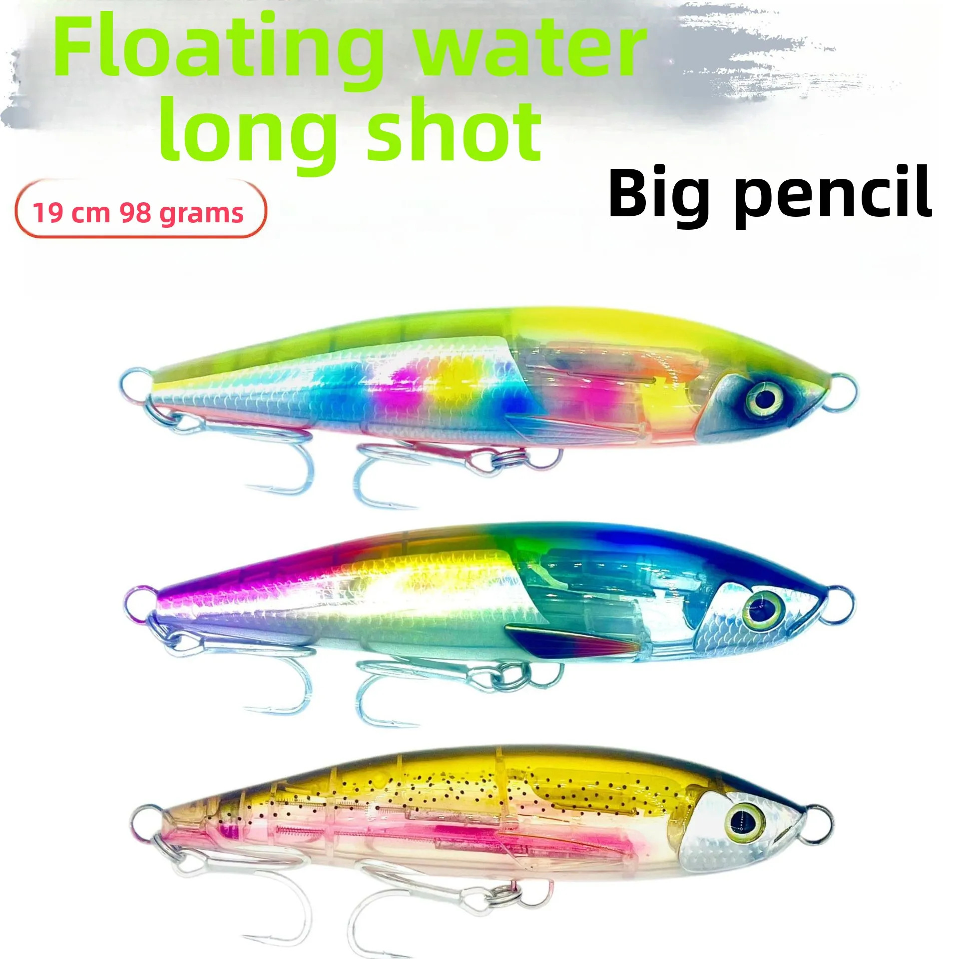 Señuelo tipo lápiz MUKUN Topwater, señuelo para pesca en el mar, 190mm, 98g, Amberjack Kingfish, atún GT, nuevo señuelo - imagen 2