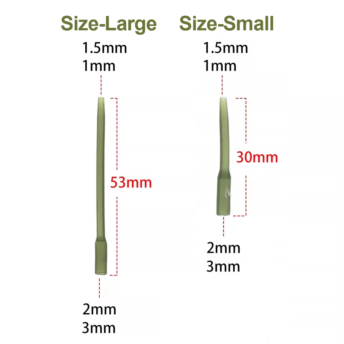 FishTrip-tubo antienredos para carpa, 15 piezas, Mangas de goma Chod Rig, accesorios de pesca, equipo - imagen 2