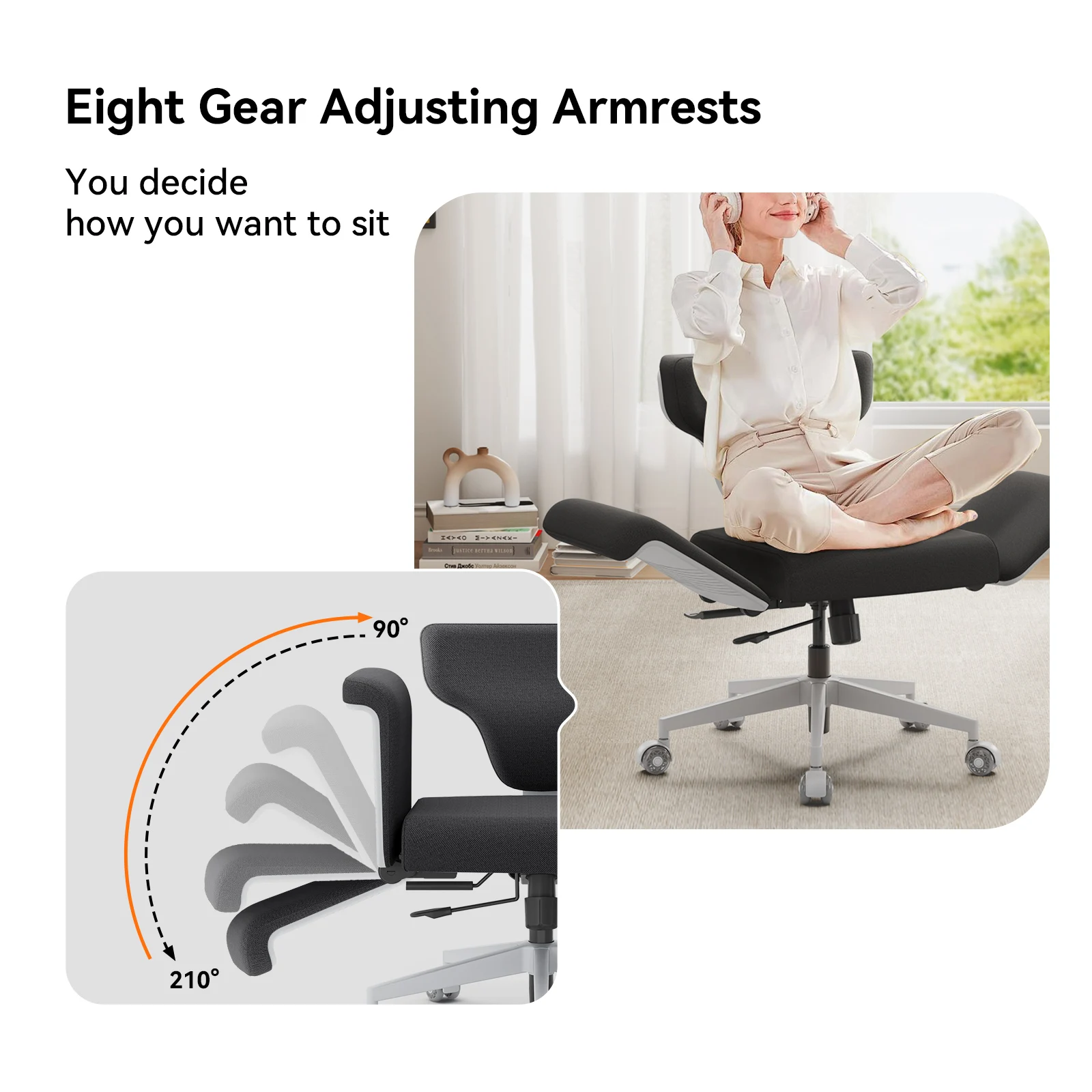 Newtral FF Silla con bandeja portátil – Reposabrazos impermeable - imagen 5