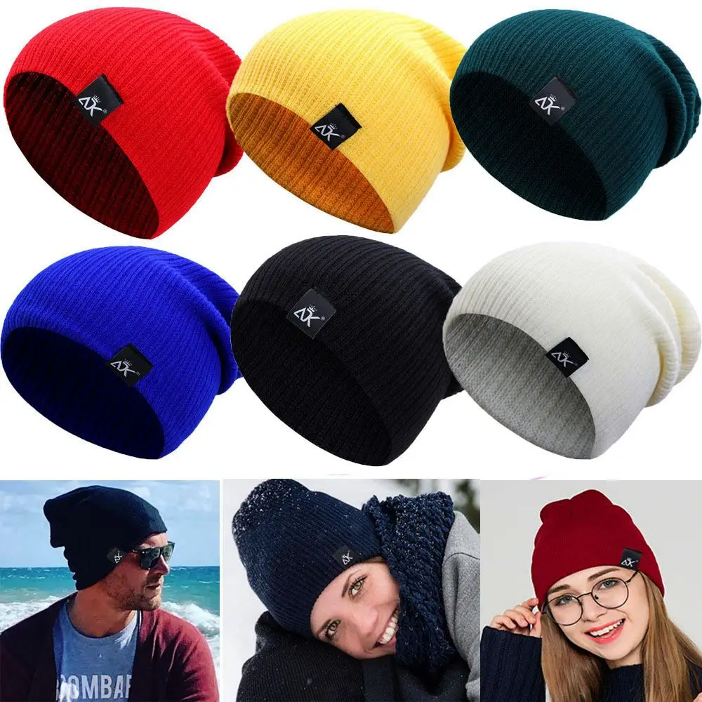Nueva gorra informal para mujer/hombre, gorros para mujer, gorro más cálido, gorros de invierno y otoño, gorros tejidos