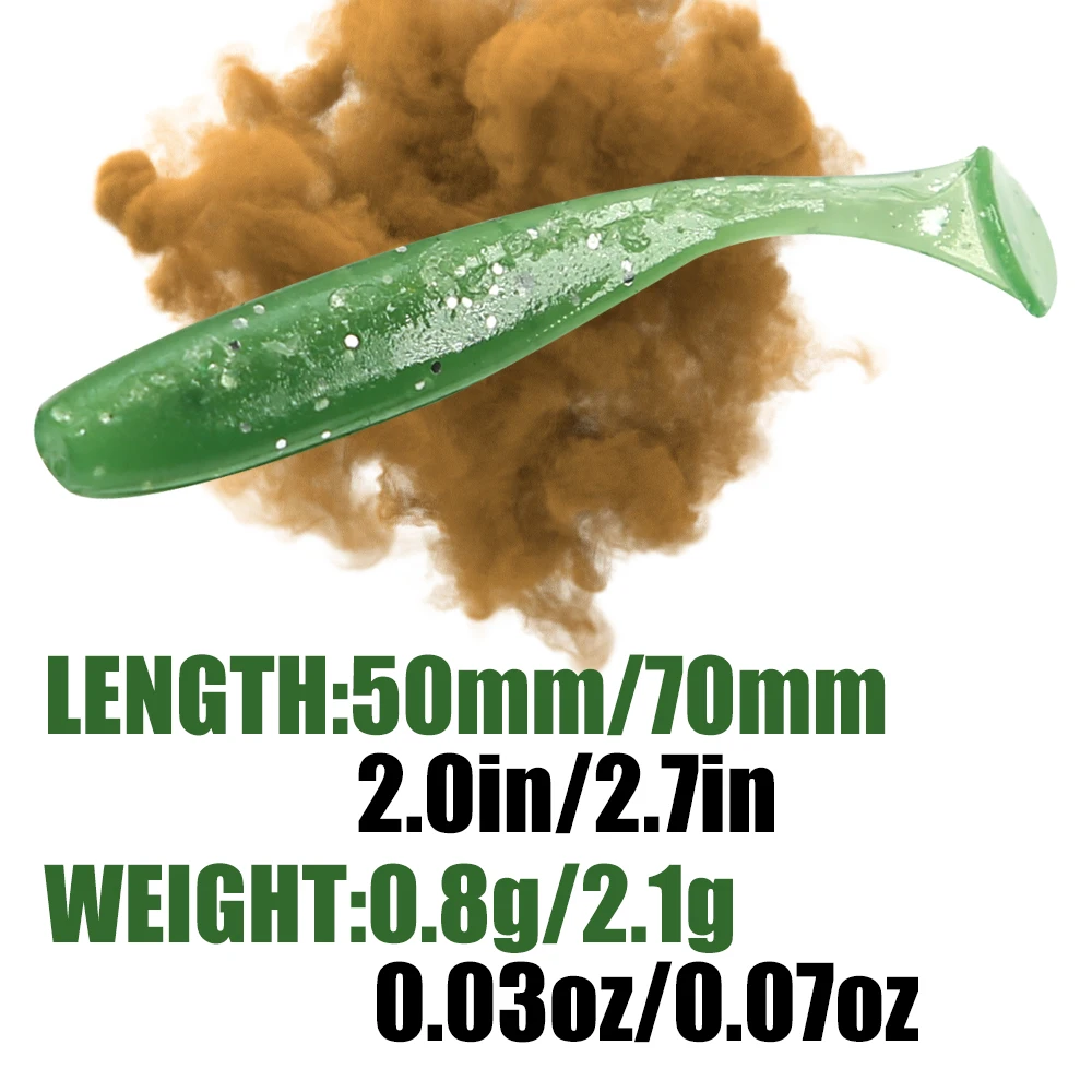 B & U 50mm 70mm Señuelos de Pesca Easy Shiner Wobblers Pesca de Carpa Señuelos blandos Cebos de plástico Artificial de silicona - imagen 2