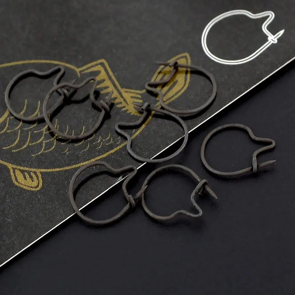 Hirisi 20 piezas aparejos de pesca de carpa Clips de gusano accesorios de pesca de carpa para cebo de carpa 4 tamaños disponibles AG023 - imagen 2