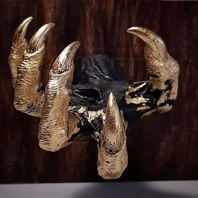 Estatua colgante de pared de mano de bruja, escultura de arte estético Retro de resina, decoración de Halloween, estante de exhibición de joyas, colgador - imagen 2