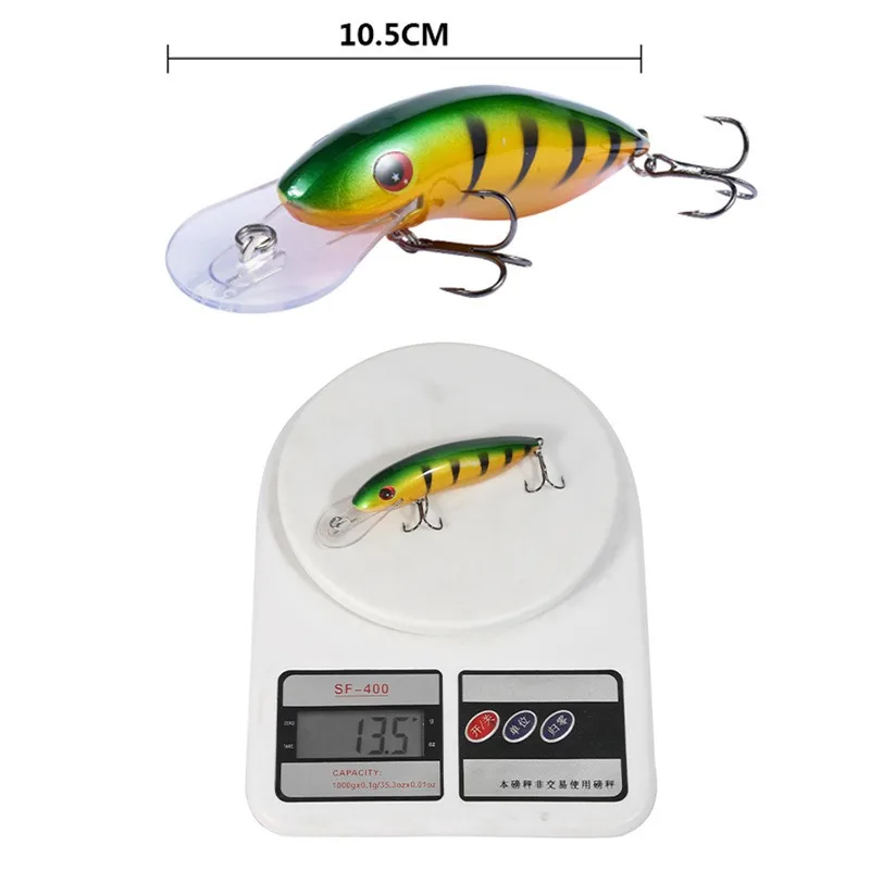 Señuelo de pesca Minnow, Crankbait flotante, cebo artificial duro, trucha, Wobblers de aguas profundas, aparejos de pesca, 10,5 cm, 13,4G, 1 pieza - imagen 4