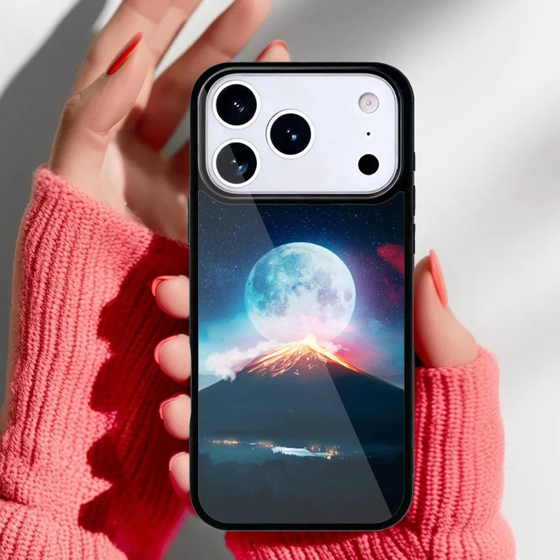 Vista trasera de la funda con motivo celestial