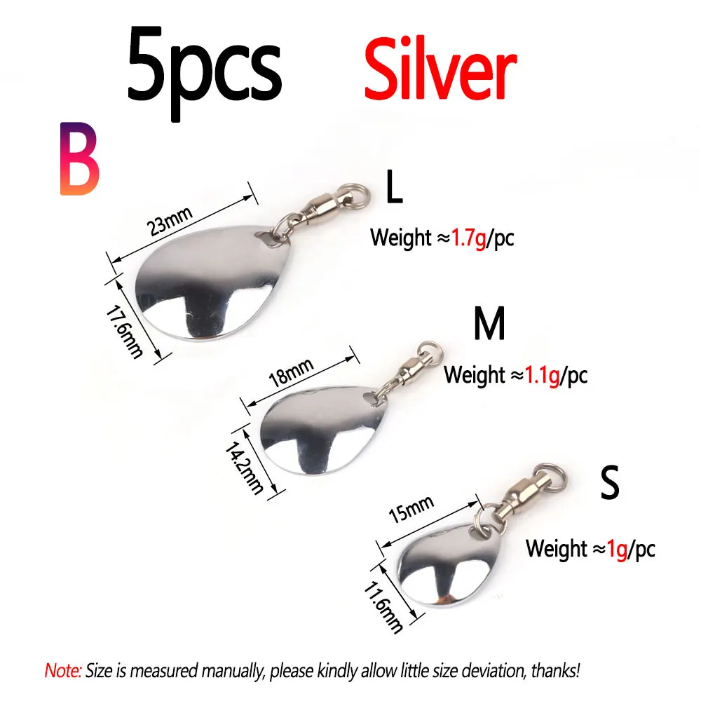 5PCS Silver B