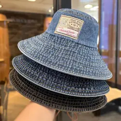 Sombrero de cubo vaquero con protección solar – Ala ancha para mujer