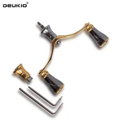 Accesorio de carrete de pesca, mango de carrete giratorio, perilla de aleación de aluminio, empuñadura ahuecada, manijas dobles modificadas DIY para marca S/D