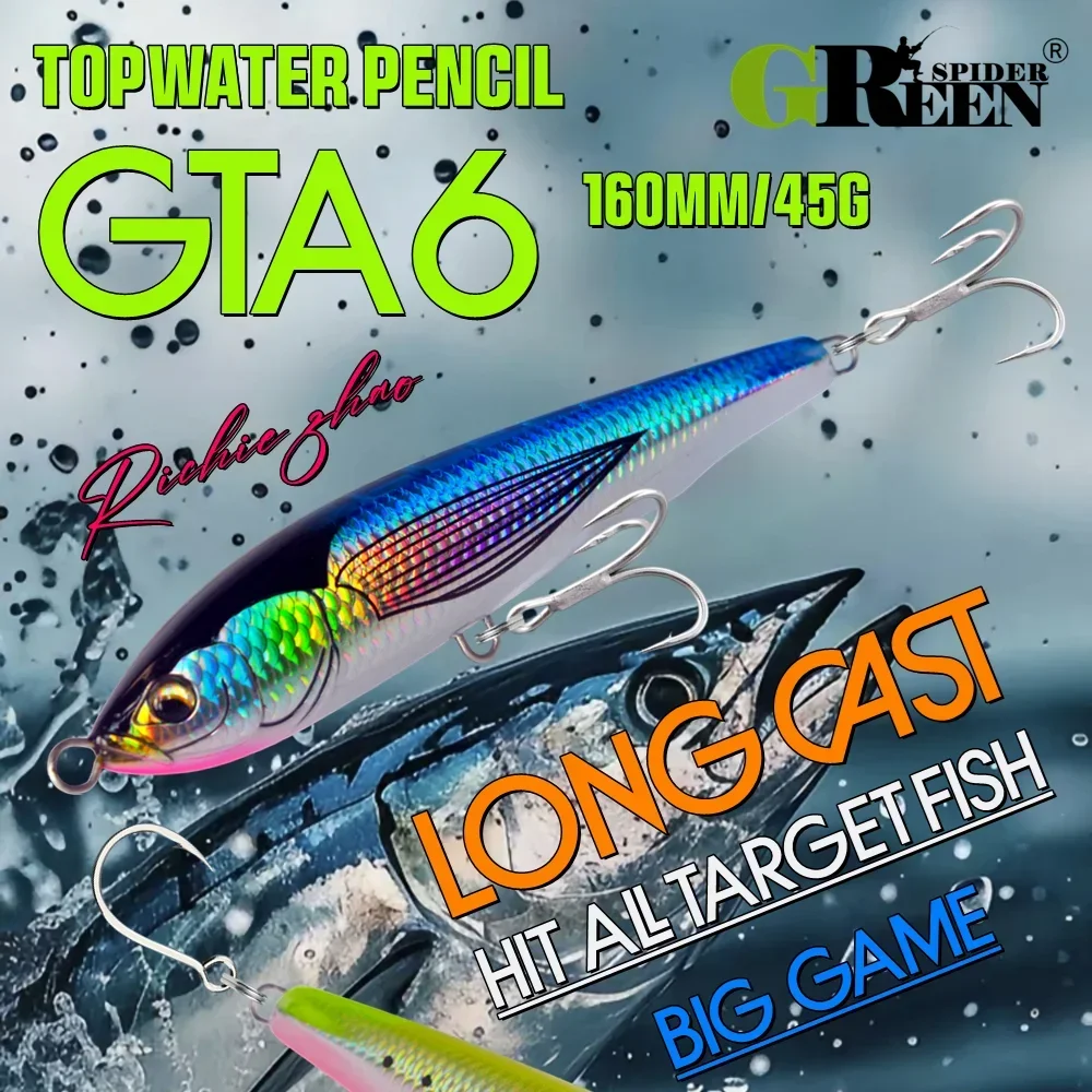 Señuelo Topwater Lápiz Greenspider para Atún - imagen 2