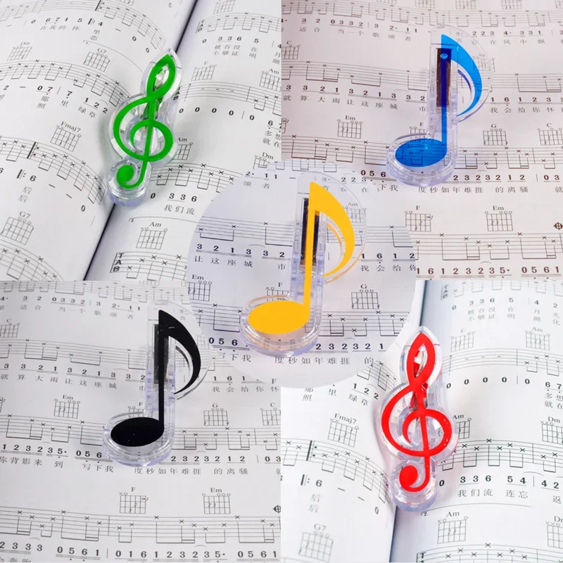 Clip de página de libro de música, Clip de nota de libro Musical, Clip de clave de sol de Piano de plástico, accesorios de guitarra musical - imagen 3