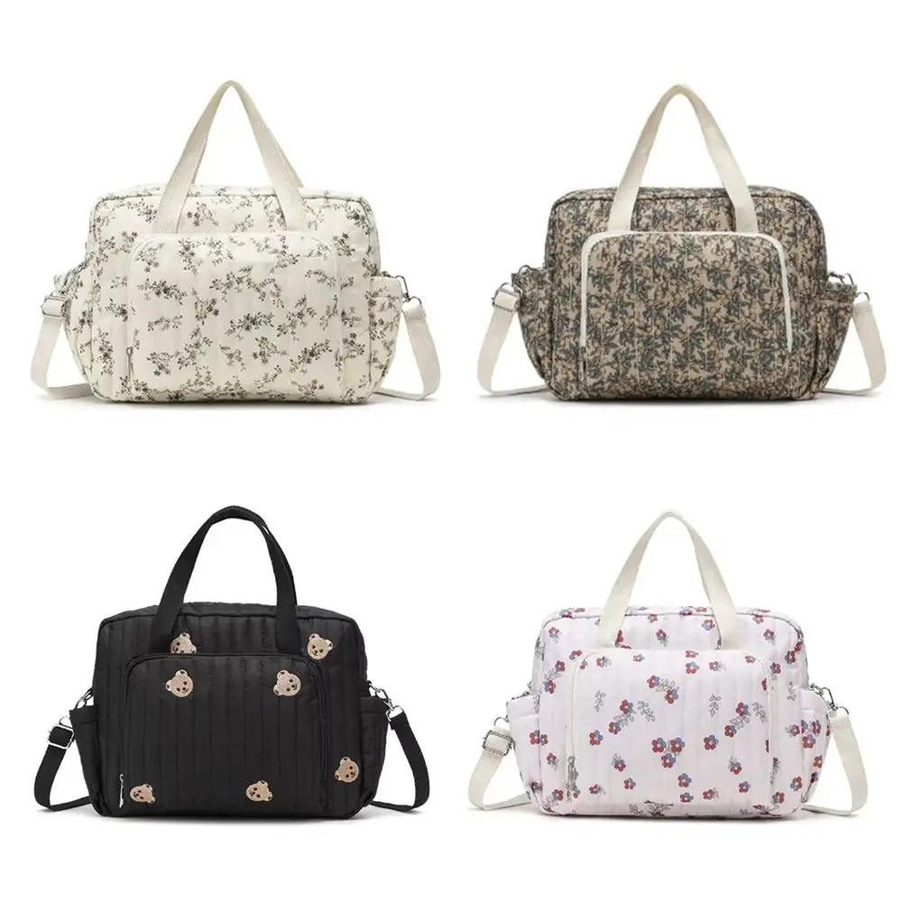 Nuevo Bolsa de pañales para el cuidado del bebé recién nacido con múltiples bolsillos, impermeable, de gran capacidad, almacenamiento de pañales para cochecito, bolso de hombro para mamá - imagen 5