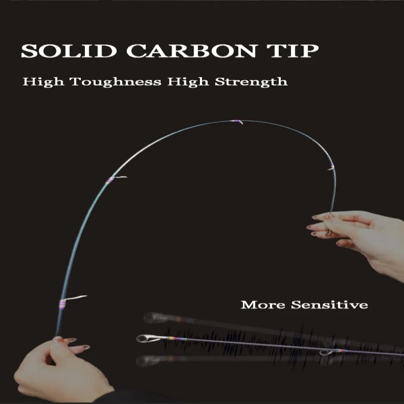 Mavllose Rancy UL caña de fundición punta UL sólida rápida, señuelo 0,6-8g guía Fuji caña giratoria de trucha ultraligera de carbono, caña de pescar de carpa - imagen 3