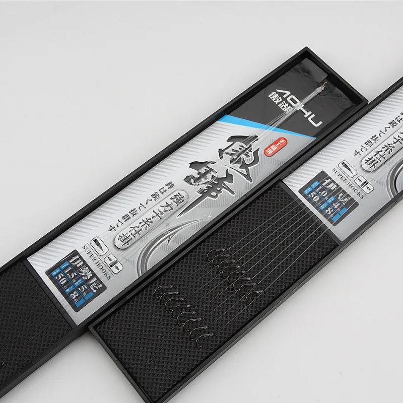 8 unids/lote de anzuelos de pesca sublínea, juego de anzuelos dobles, anzuelos de pesca Barbe, anzuelos de dos líneas, anzuelos afilados de acero inoxidable