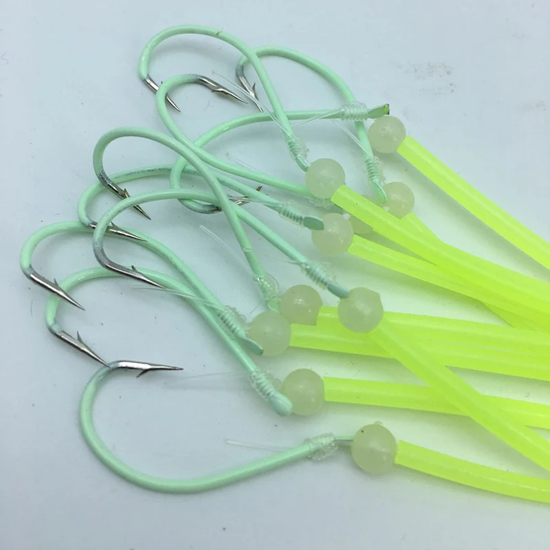 Anzuelo de pesca luminoso con púas, gancho alto, 12-18 # - imagen 2