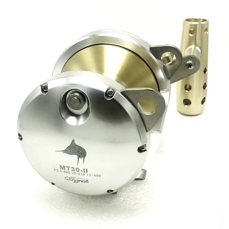 Carretes de pesca de mar de metal, todo para productos, cebo de baja velocidad, equipo para peces grandes, carrete de viento, arrastre máximo 30 kg, carrete pesado de agua salada - imagen 5