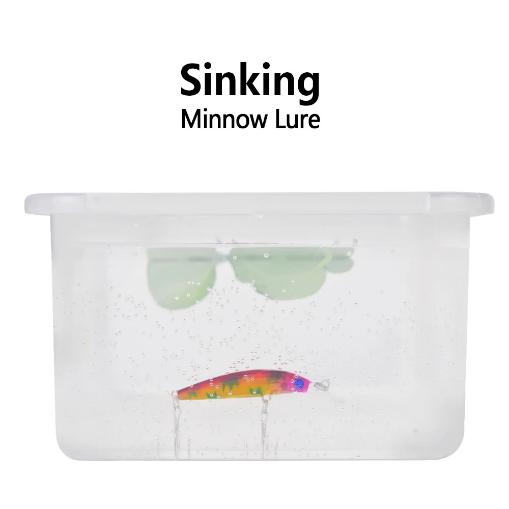 Mar Yolo Mini Minnow Luya cebo de pesca, anzuelo triple, cebo duro Artificial, boca volteada, accesorios de pesca - imagen 5