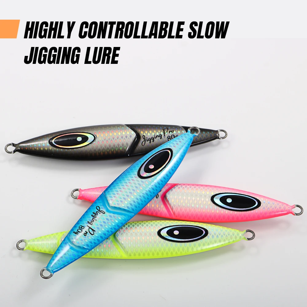 JIGGING PRO 80g 100g 120g 150g Cranky señuelo de Jigging lento pesca en agua salada plantillas lentas plantilla de Metal plantillas de pesca de mar - imagen 5