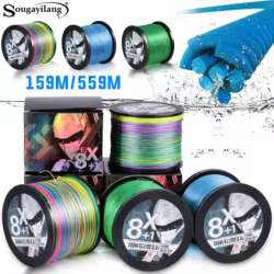 Sougayilang-sedal de pesca trenzado de PE, 8 hebras, 159/559M, 16-84LB, fuerte tracción, resistente al desgaste y a mordeduras, multifilamento