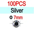 7mm Silver 100pcs