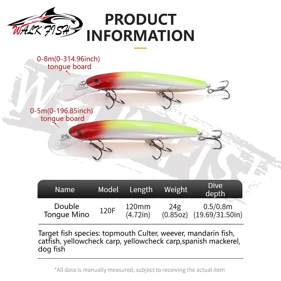 Walk Fish Wobbler articulado – Pececillo buceo profundo para curricán - imagen 5