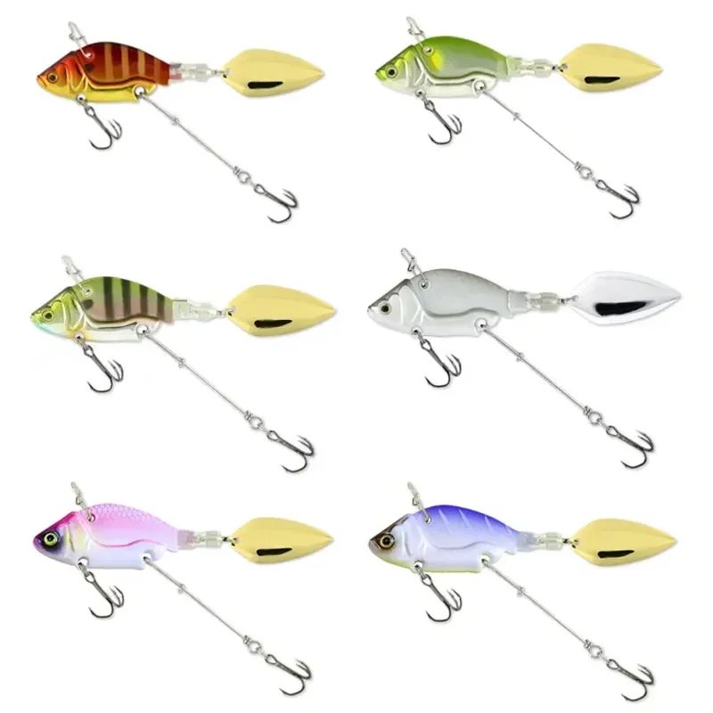 13,6g 4,4 cm hundimiento Metal VIB vibración cebo Spinner cuchara señuelo de Pesca plantilla trucha Pesca de invierno cebos duros aparejos de Pesca - imagen 4