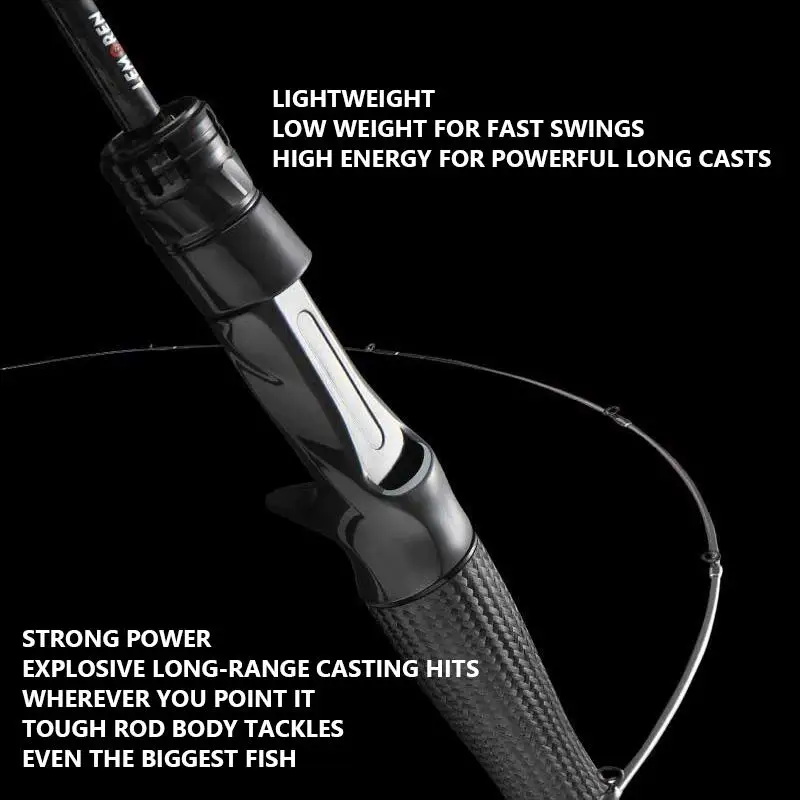 Mavllos MOXIAO caña giratoria de bajo 1,98-2,04 m línea 1-12lb señuelo 2-28g acción punta Extra rápida 2 secciones varilla de fundición BFS de carbono ligero - imagen 4