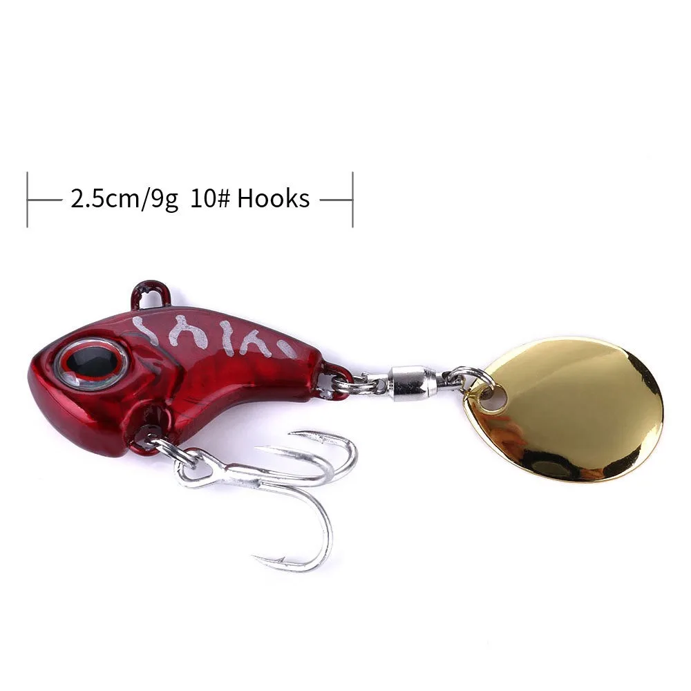 Nueva llegada 1 Uds 9g/13g/16g/22g Metal VIB señuelo de pesca Spinner hundimiento cuchara giratoria Pin Crankbait lentejuelas cebos aparejos de pesca - imagen 5