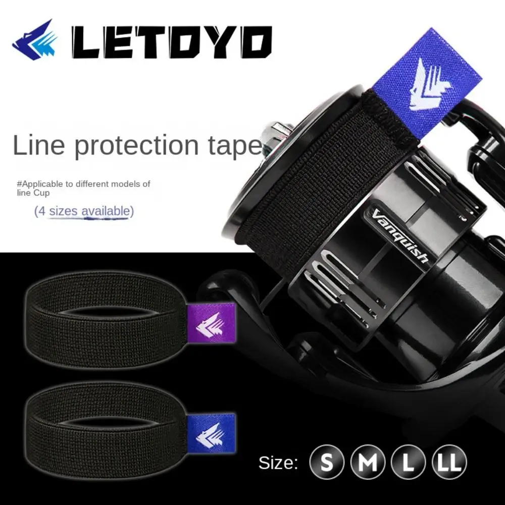 Carrete de pesca con cinturón, rueda giratoria, cinturón de protección de carrete de pesca elástico, herramienta de aparejos de pesca, 4 Uds. - imagen 3