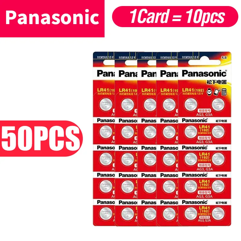 Panasonic AG3 LR41 Pila botón alcalina para linterna y alarma - imagen 5